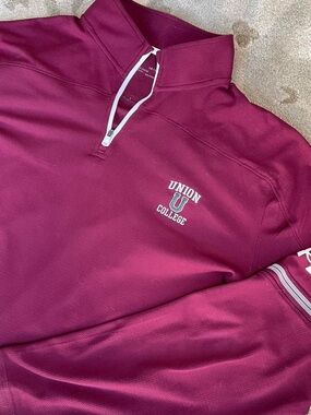Under Armour Maroon Union College Men's Quarter-Zip Pullover